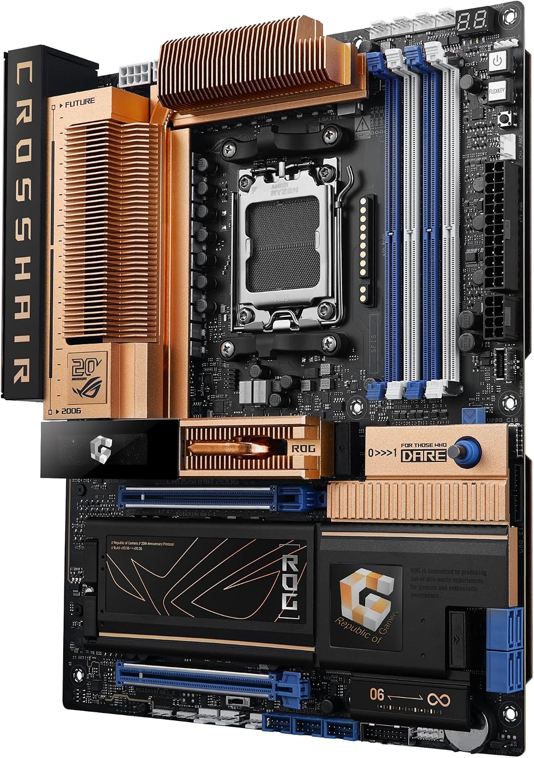 ASUS ROG Strix X870-A Gaming WiFi AMD-moderkort, 16+2 strömförsörjningssteg, DDR5-plats, fyra M.2-platser, PCIe 5.0, nästa generations GPU, WiFi 7, USB 20 Gbps med PD 3.0 upp till 30 W, Aura Sync