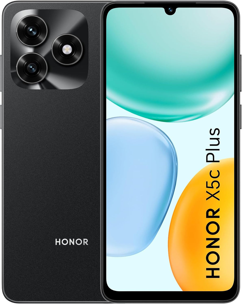 HONOR X5c Plus Smartphone, 6,74" Skärm, 64/4 GB, 50 MP Kamera, 5260 mAh Batteri, Midnight Black