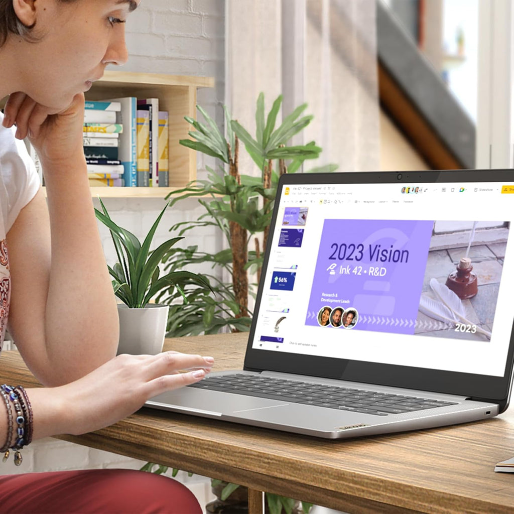 Lenovo IdeaPad Slim 3 Chromebook 14 tum FHD bärbar dator (1 920 x 1 080), MediaTek Kompanio 520, 8 GB RAM, 128 GB eMMC, ChromeOS, WiFi 6 – Abyss Blue, exklusiv Amazon