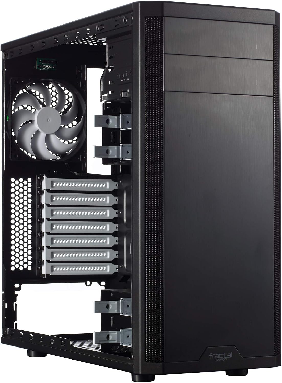 Fractal Design Core 1100 - mATX - 1x 120mm Silent Fläkt ingår - Borstad Aluminium - Svart