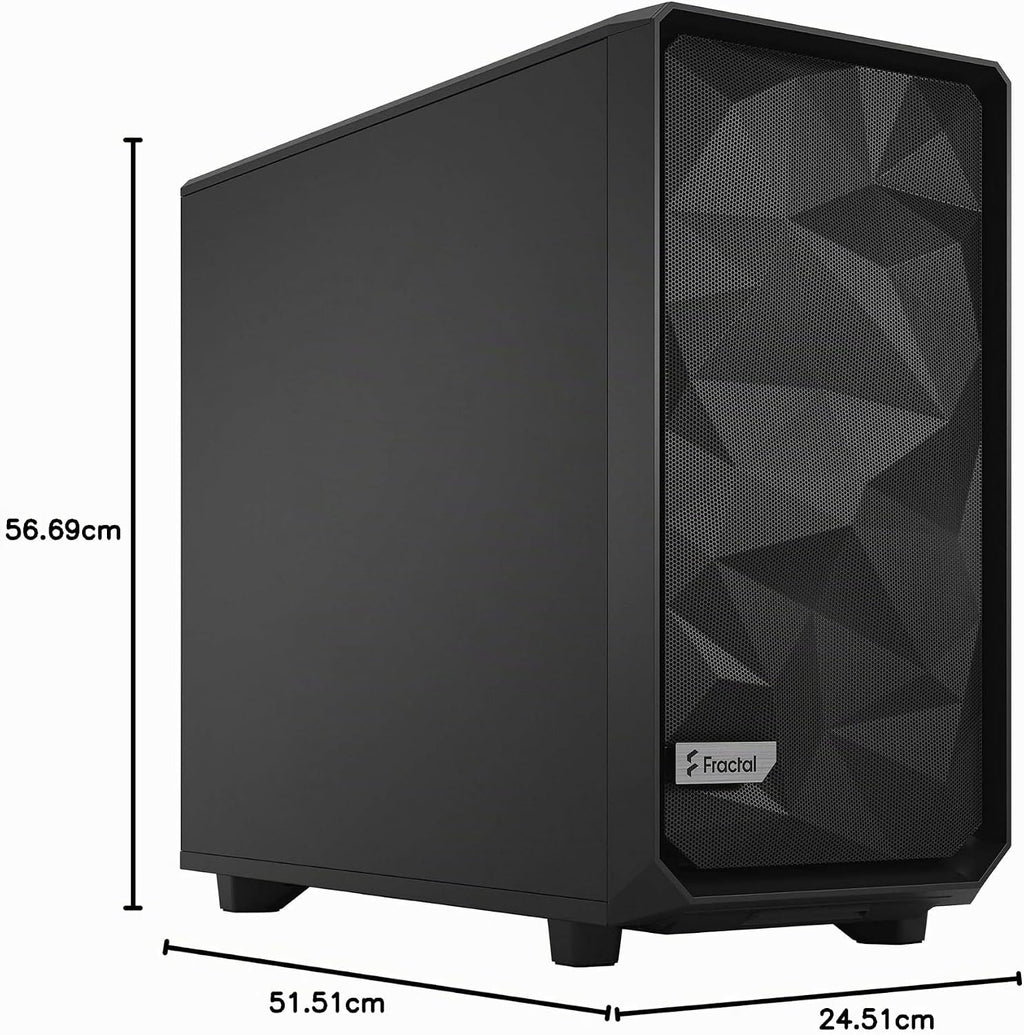 Fractal Design Meshify 3 XL Vit Tempered Glass Klar Toning - Gamingdatorchassi – Meshfront – Tre Momentum 14-fläktar ingår – GPU-stöd upp till 512 mm längd – E-ATX/ATX/mATX-stöd