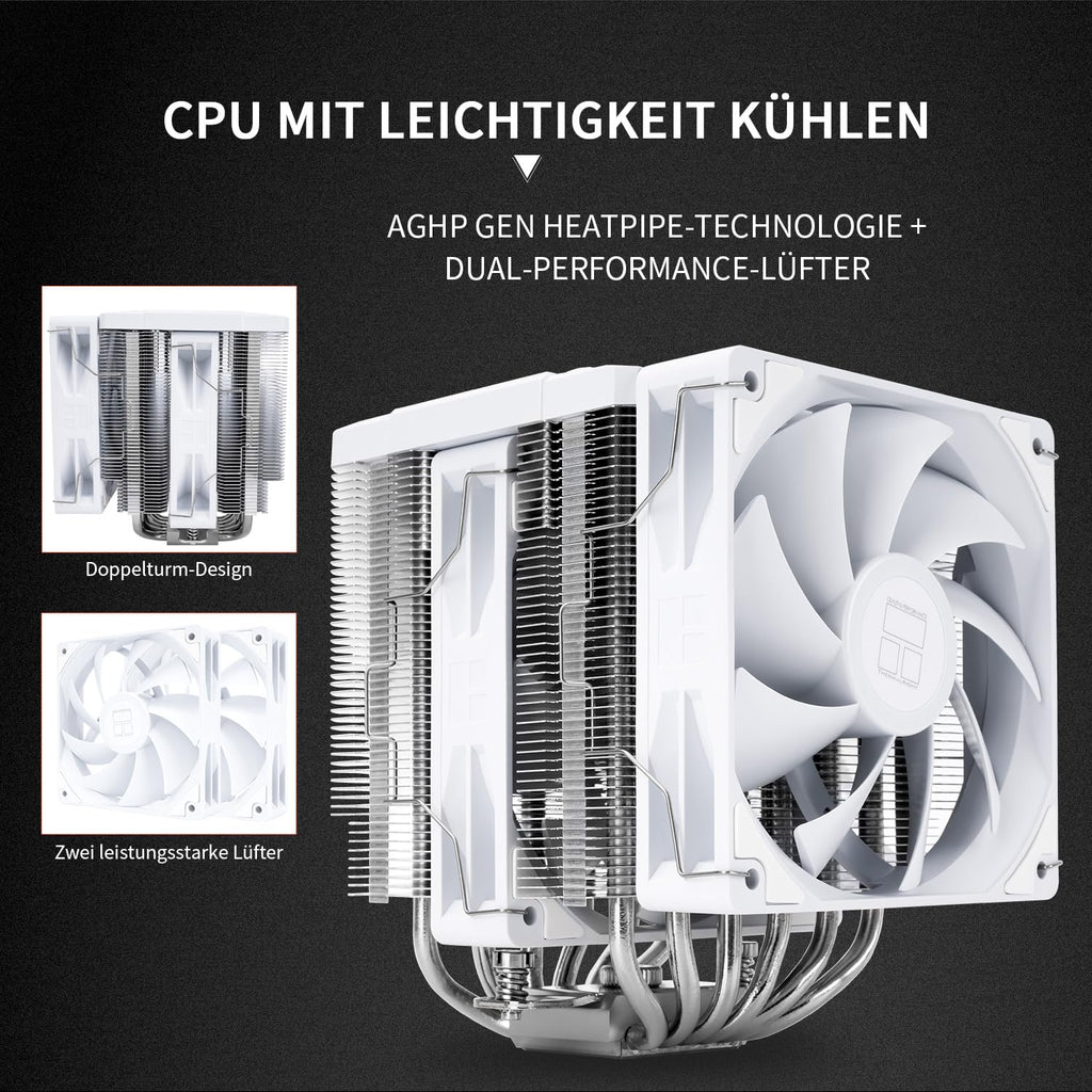 Thermalright Peerless Assassin 120 digital ARGB svart CPU-kylare, kylning med dubbla dörrar och dubbla fläktar, CPU-luftkylare, digital skärmskydd, för AM4/AM5, Intel LGA1851/1700/115X/1200