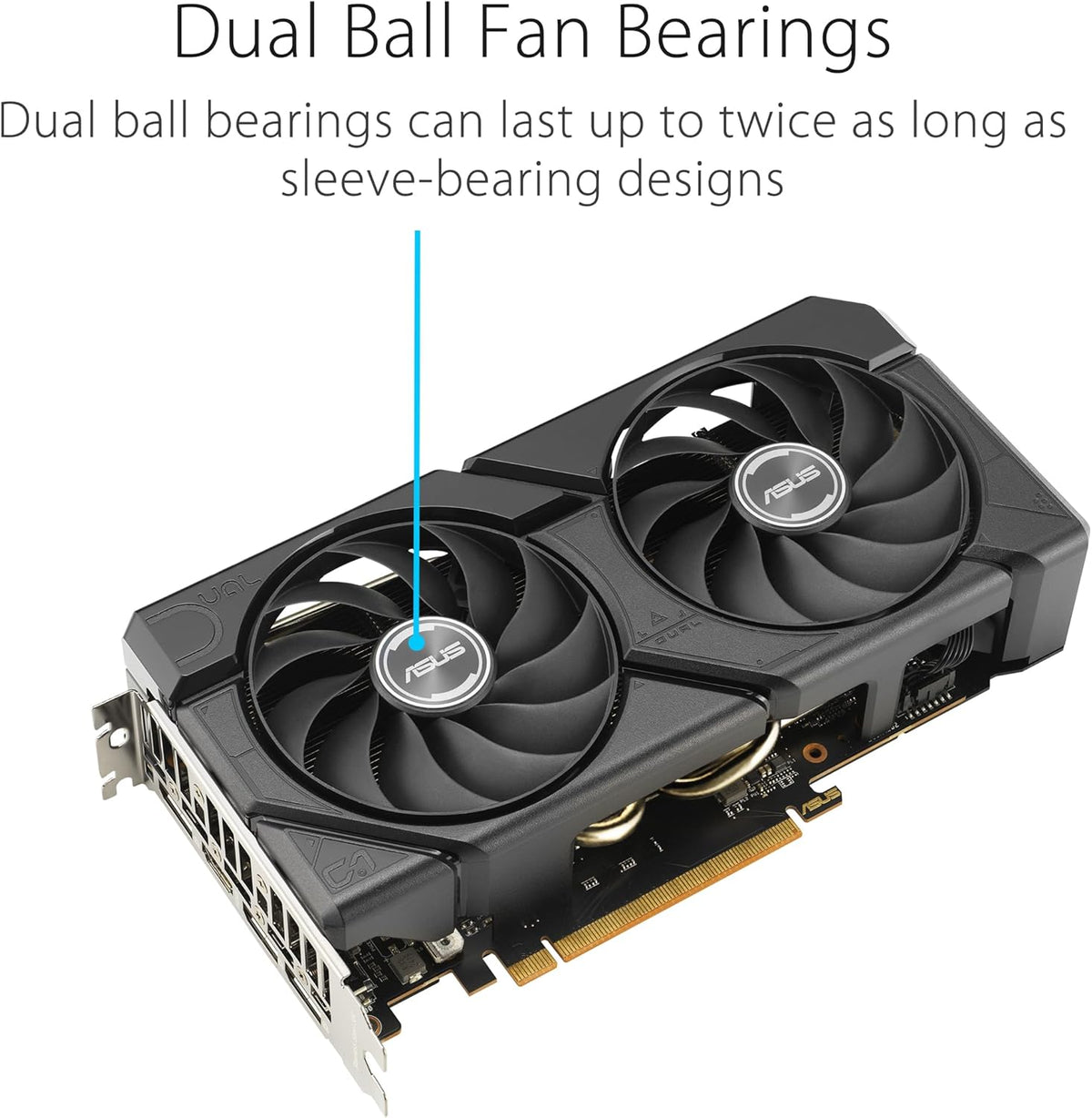 ASUS Dual Radeon RX 7600 EVO OC Edition 8 GB GDDR6 spelgrafikkort