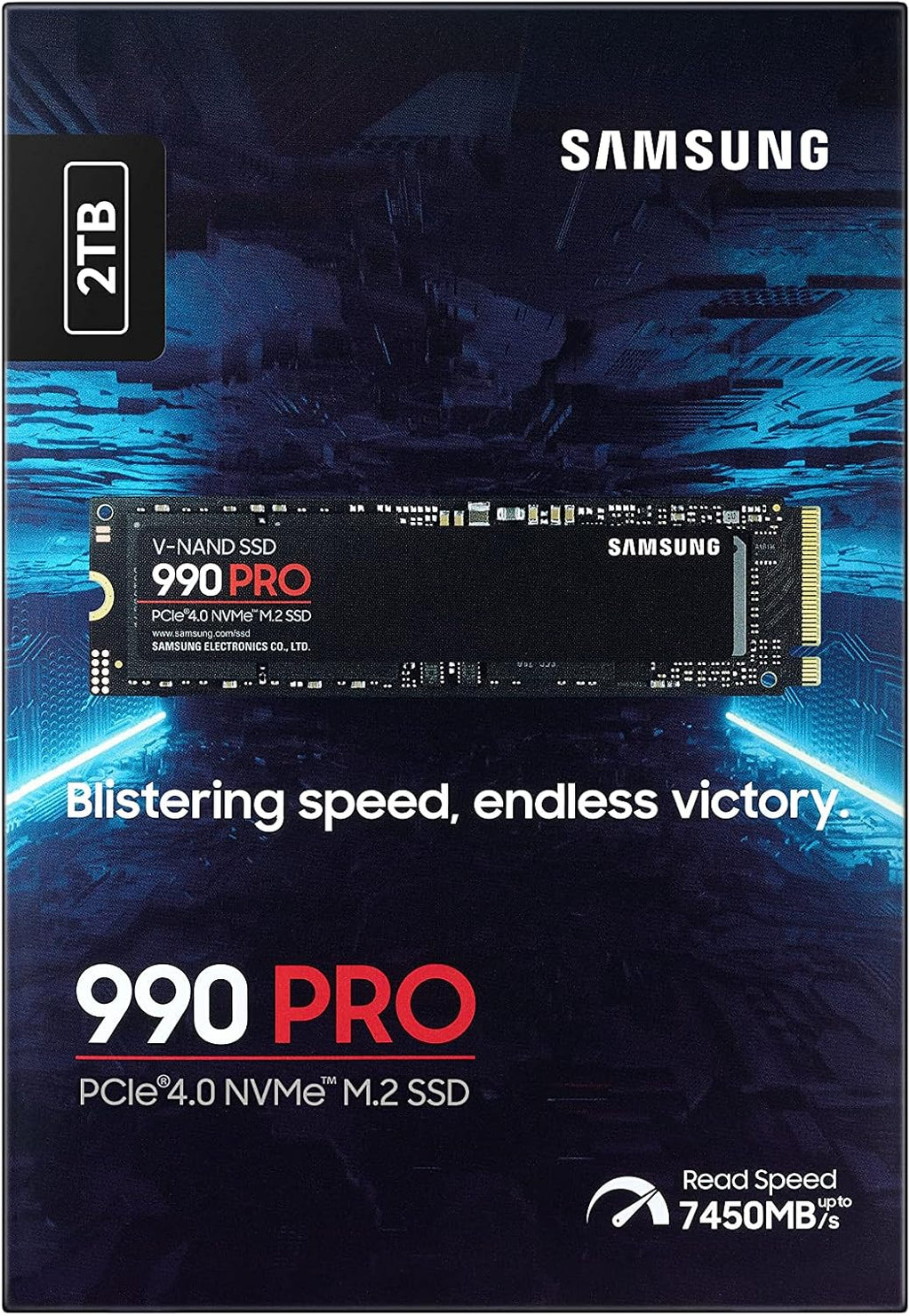 Samsung 990 PRO Heatsink NVMe M.2 SSD, 2 TB, MZ-V9P2T0CW