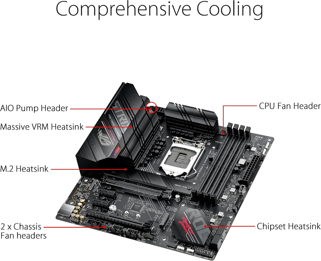 ASUS ROG Strix B760-I Gaming WiFi - Intel B760 LGA 1700 Mini ITX moderkort (DDR5, 8 + 1 DrMOS, PCIe 5.0, 2 x PCIe 4.0 M.2, wifi 6E, 2.5G Ethernet, USB 3.2 Gen 2 x 2 Type-C, Aura Sync RGB)