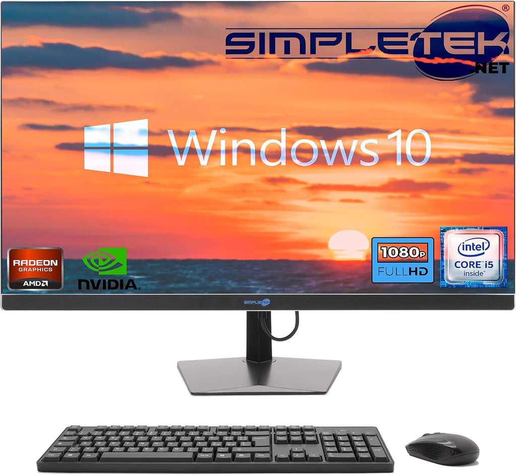 SIMPLETEK - All in One PC 27" FHD Core i7 Windows 10 | 8 GB RAM SSD 240 GB | Kraftfull och mångsidig, arbete och underhållning