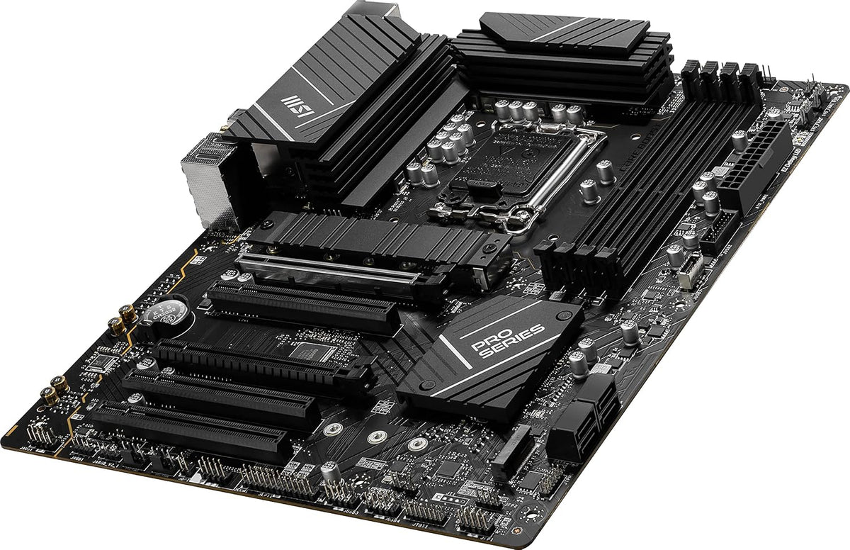 MSI PRO B760-P WiFi DDR4 ProSeries moderkort (stöder Intel-processorer av 12. /13. generationen, LGA 1700, DDR4, PCIe 4.0, M.2, 2,5 Gbit/s LAN, USB 3.2 Gen2, Wi-Fi 6E, ATX)