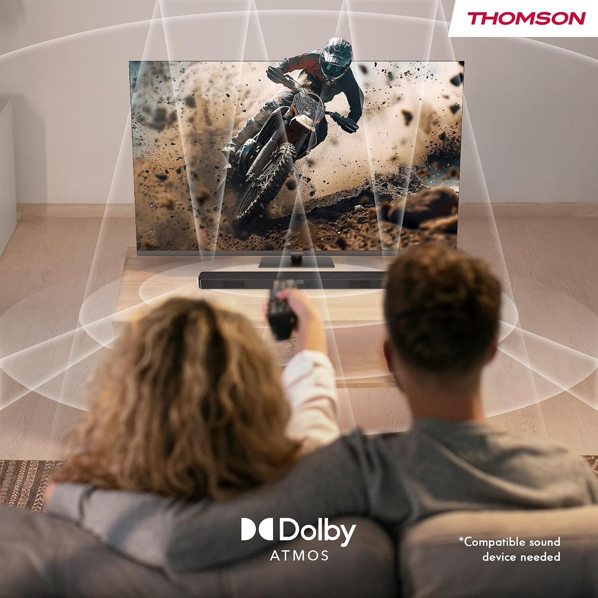 Thomson TV 50 tum (126 cm) 4K UHD Smart Fire TV, Alexa Röststyrning, Trippel tuner (DVB-T/T2/C/S/S2), Dolby Vision, Dolby Atmos, HDR10, HDMI 2.1, WiFi, Bluetooth - 50UF4S35