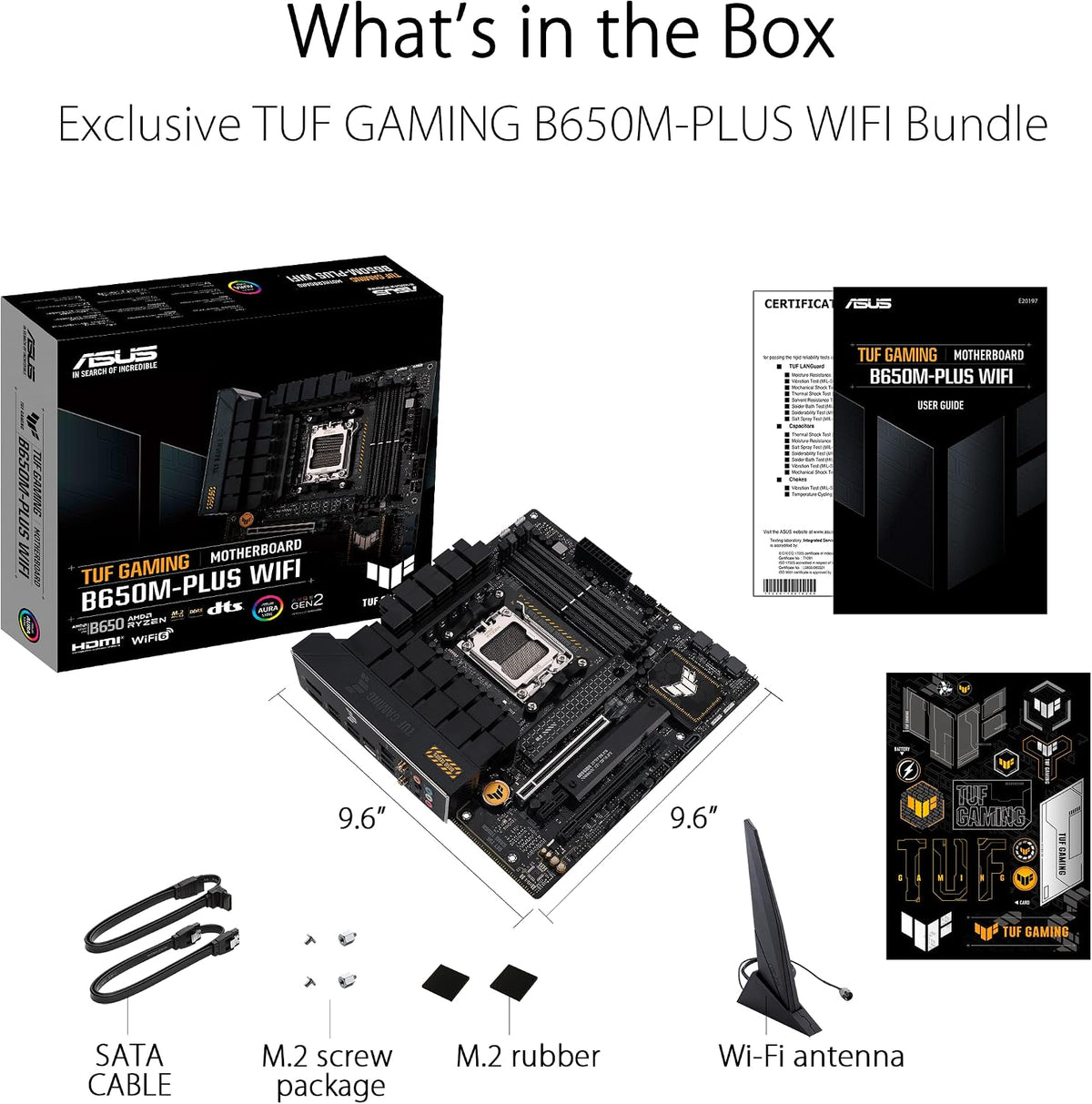 Asus TUF Gaming B450-Plus II moderkortsbas AM4 (ATX, AMD Ryzen, DDR4-minne, M.2, USB 3.1 Gen1+ Gen2, Aura Sync, Ai brusreducerande mikrofon)