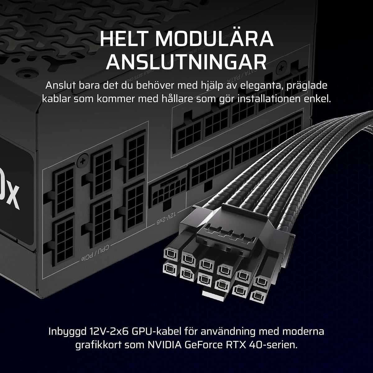 CORSAIR RM850x Helt Modulärt ATX-Strömaggregat Med Låg Ljudnivå – Svart