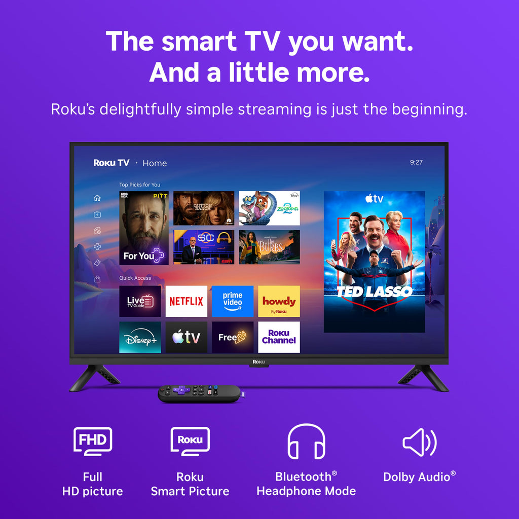 Roku 24-Inch Select Series Smart TV 2026-720p HD TV - RokuTV