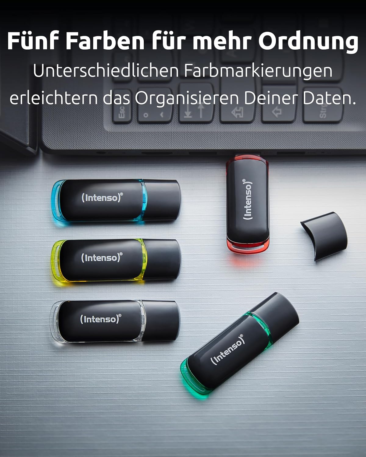 Intenso Business Line - Flash Drive 16 GB - USB 2.0, Black/Red