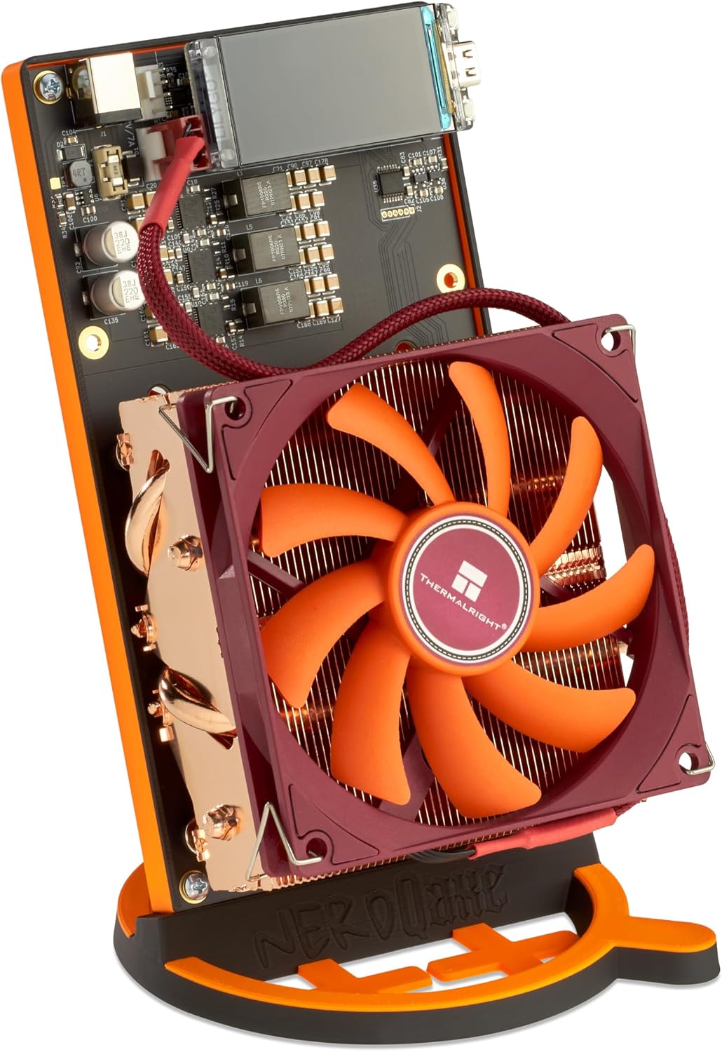 NerdQaxe++ | Tillverkad i Tyskland | 5 TH/s | Bitcoin Miner – Premium Plug and Play Home Miner | inkl. strömförsörjning och hållare