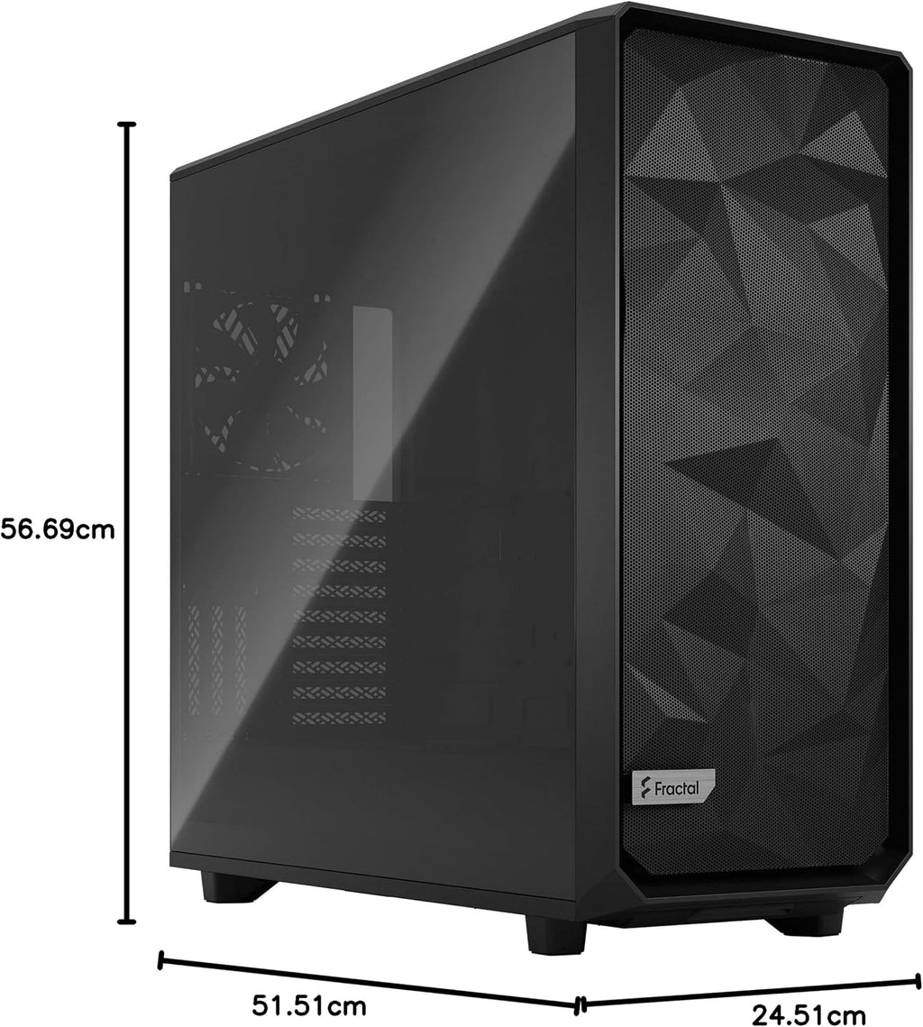 Fractal Design Meshify 3 XL Vit Tempered Glass Klar Toning - Gamingdatorchassi – Meshfront – Tre Momentum 14-fläktar ingår – GPU-stöd upp till 512 mm längd – E-ATX/ATX/mATX-stöd