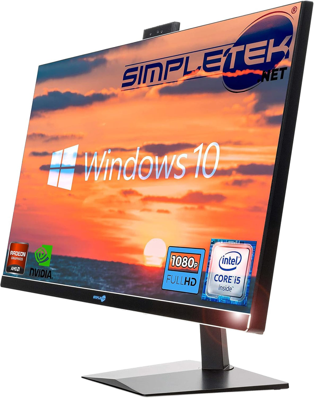 SIMPLETEK - All in One PC 27" FHD Core i7 Windows 10 | 8 GB RAM SSD 240 GB | Kraftfull och mångsidig, arbete och underhållning
