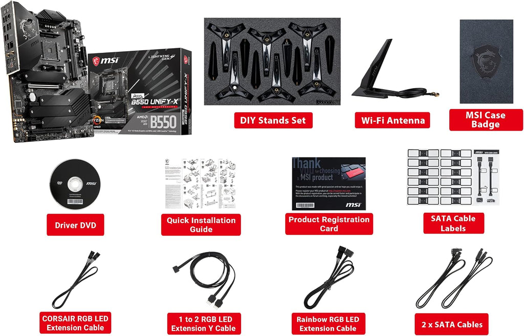 MSI MPG B550 Gaming Plus (ATX AMD AM4 DDR4 M.2 USB 3.2 Gen 2 HDMI ATX Gaming Moderkort AMD Ryzen™ 5000-processorer