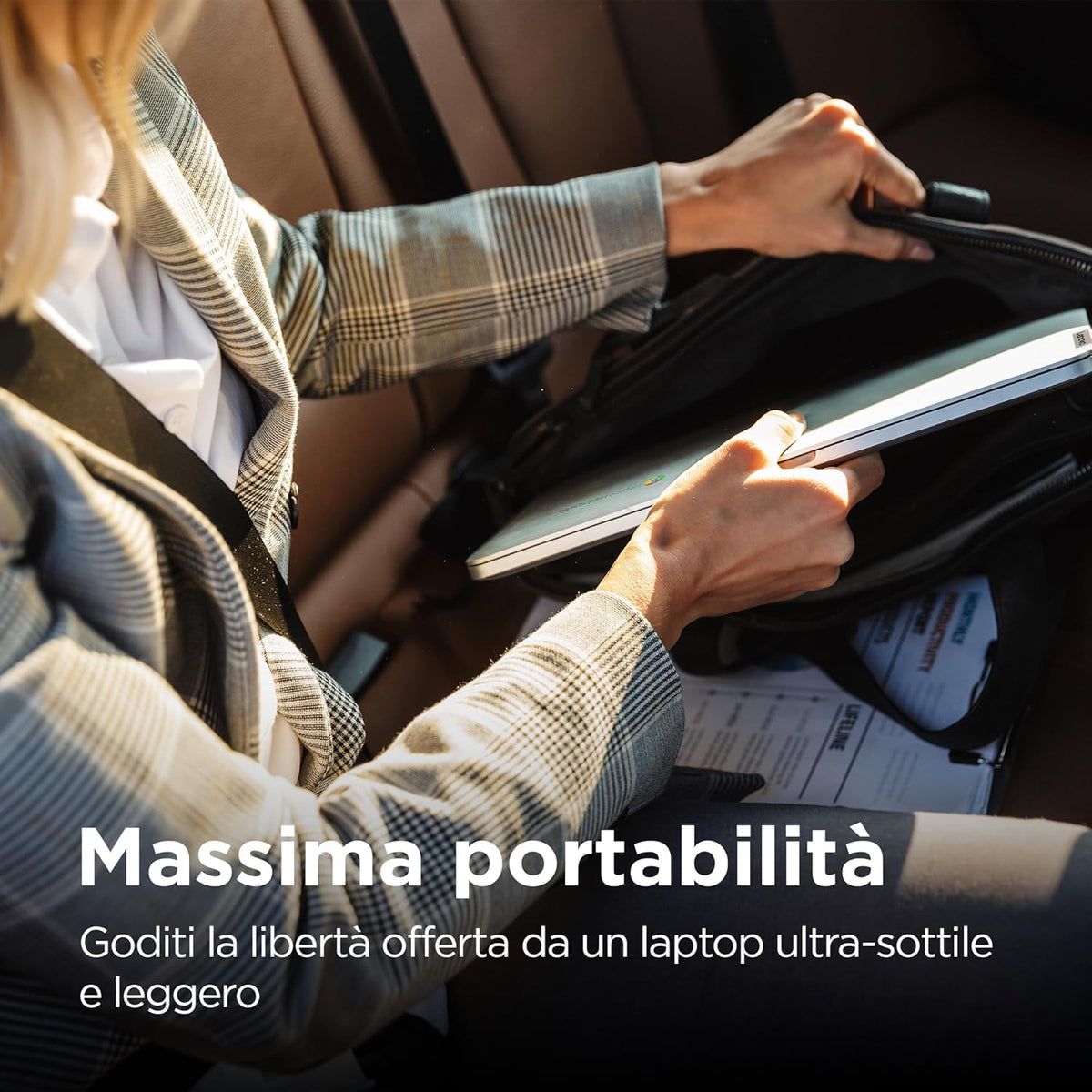 Lenovo IdeaPad Slim 3 Chromebook 14 tum FHD bärbar dator (1 920 x 1 080), MediaTek Kompanio 520, 8 GB RAM, 128 GB eMMC, ChromeOS, WiFi 6 – Abyss Blue, exklusiv Amazon