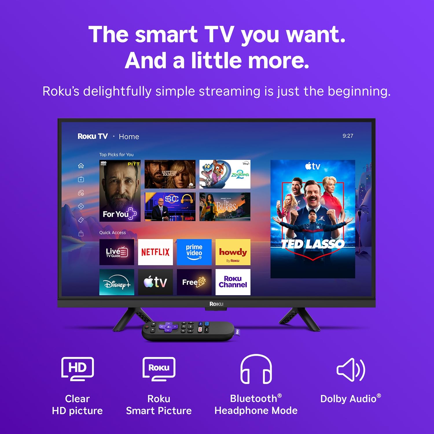 Roku 24-Inch Select Series Smart TV 2026-720p HD TV - RokuTV