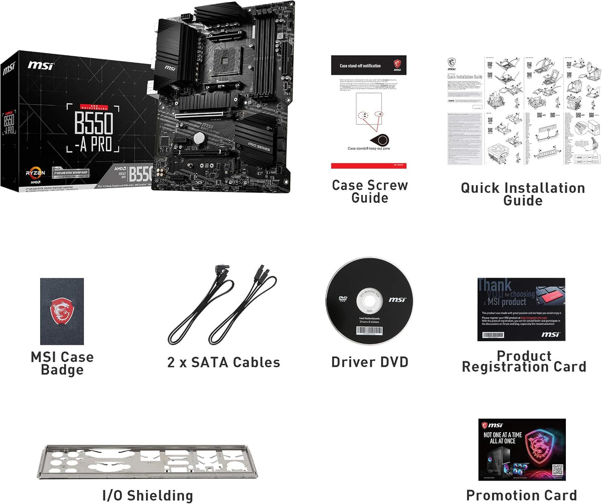 MSI MPG B550 Gaming Plus (ATX AMD AM4 DDR4 M.2 USB 3.2 Gen 2 HDMI ATX Gaming Moderkort AMD Ryzen™ 5000-processorer