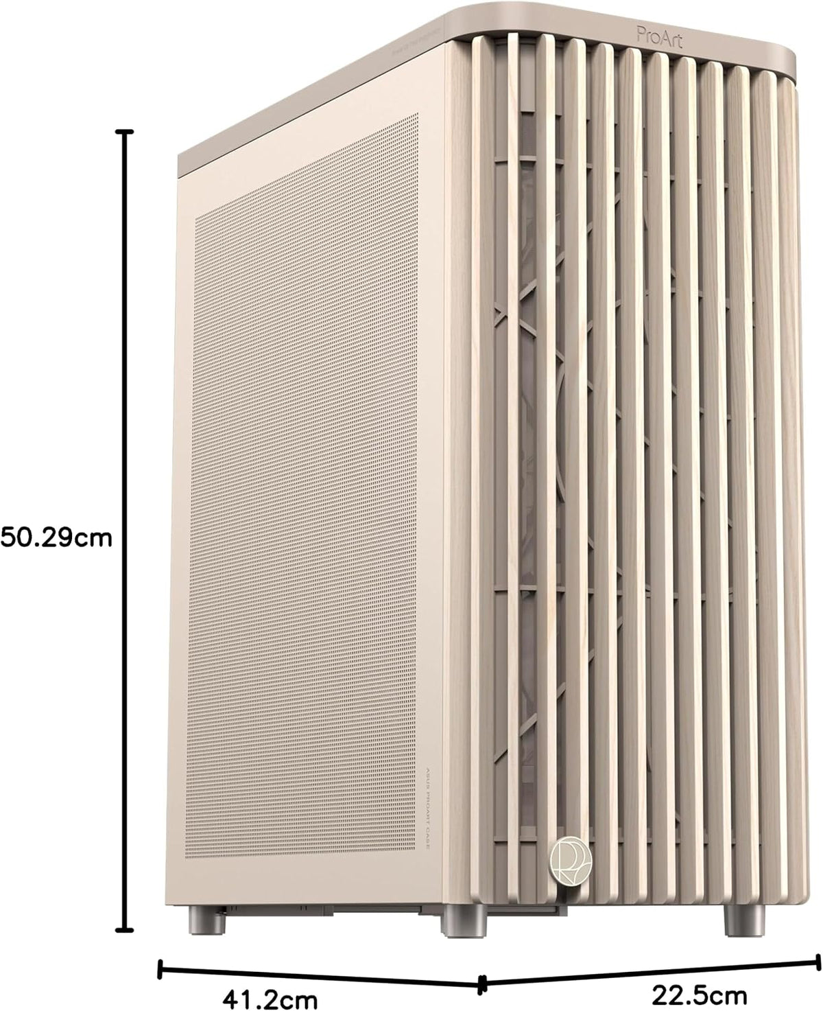 ASUS ProArt PA401 Wood Edition Beige - ATX PC-fodral med nätpanel