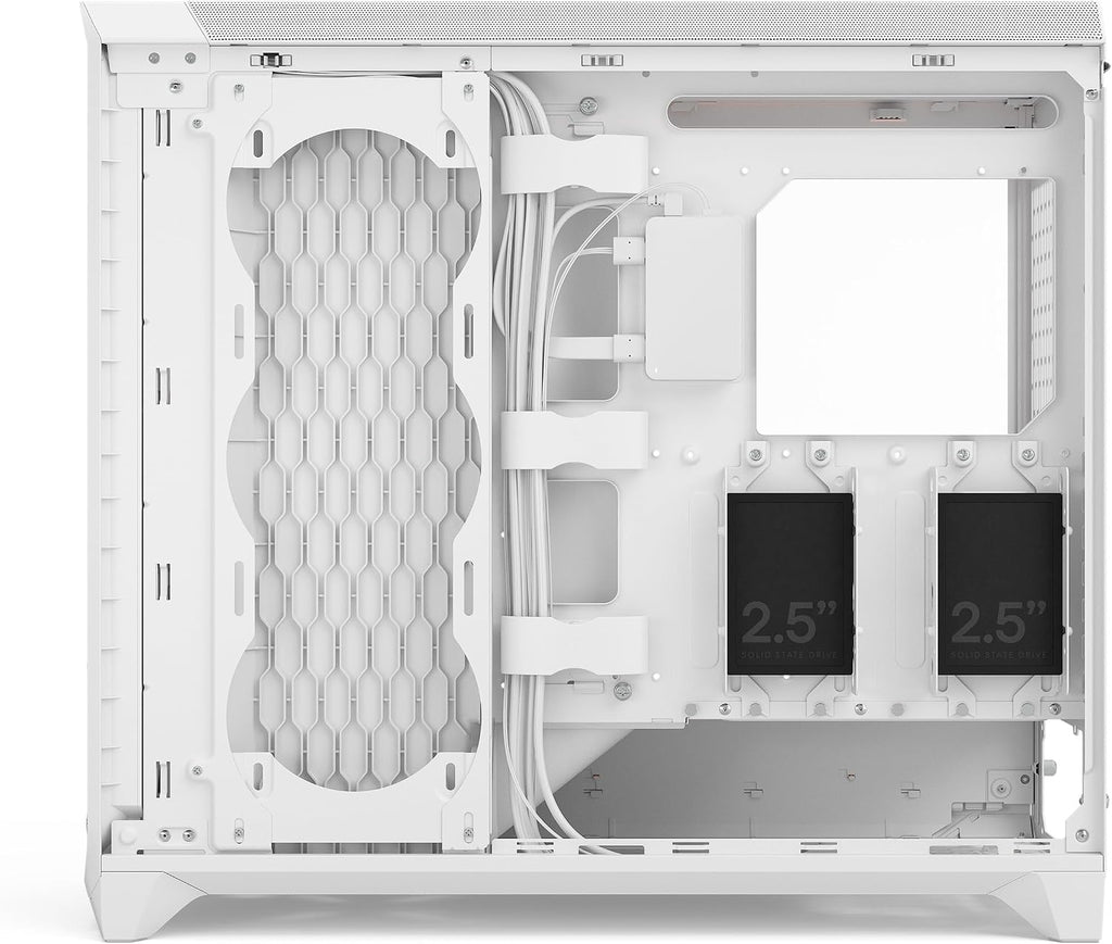 Fractal Design Meshify 3 XL Vit Tempered Glass Klar Toning - Gamingdatorchassi – Meshfront – Tre Momentum 14-fläktar ingår – GPU-stöd upp till 512 mm längd – E-ATX/ATX/mATX-stöd