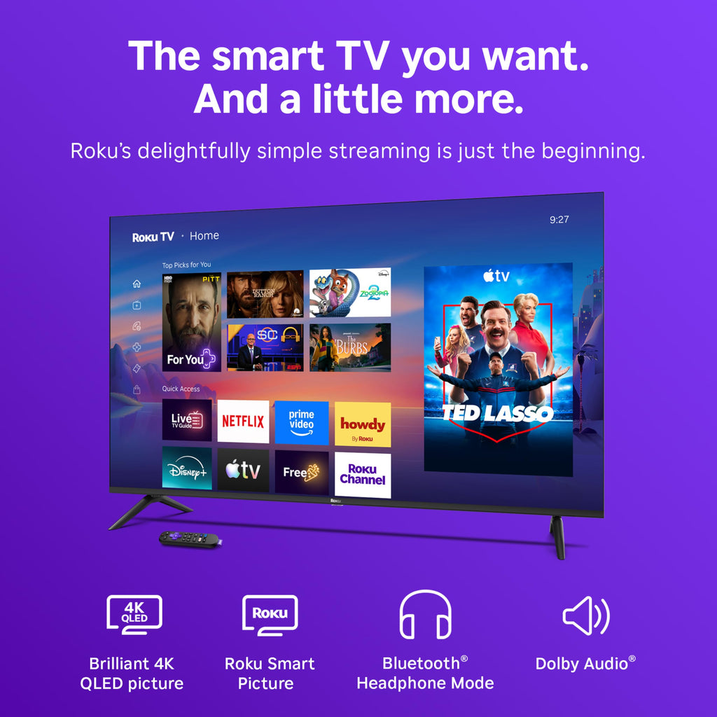 Roku 50-Inch Select Series Smart TV 2026-4K QLED TV - Roku TV