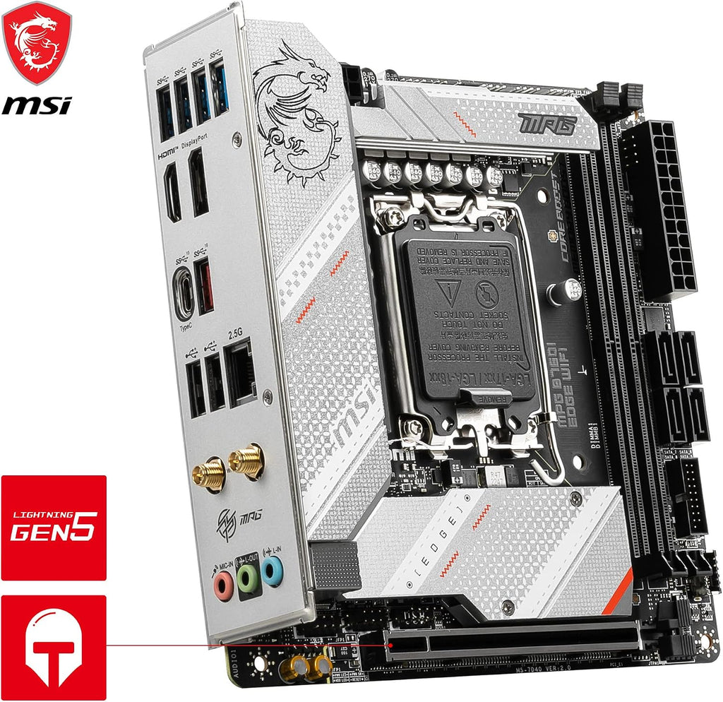 MSI PRO B760M-P DDR4 moderkort, Micro-ATX - Stöder Intel 12:e och 13:e generationens kärnprocessorer, LGA 1700 - DDR4 Memory Boost 4800+MHz/OC, PCIe 4.0 x16-kortplats, M.2 Gen4-kortplatser, olika