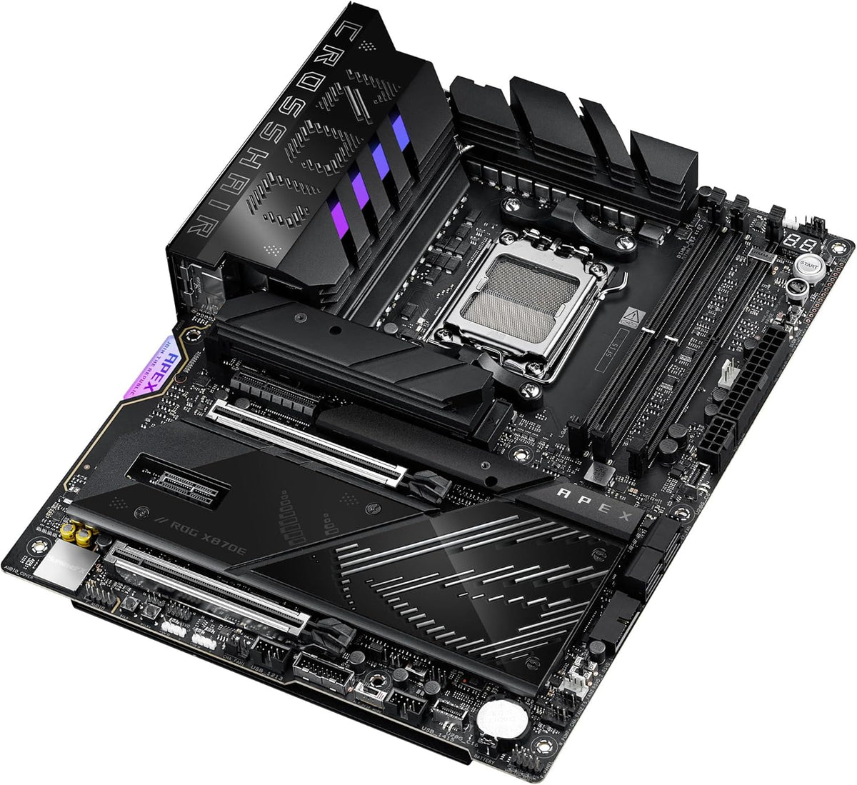 ASUS ROG Strix X870-A Gaming WiFi AMD-moderkort, 16+2 strömförsörjningssteg, DDR5-plats, fyra M.2-platser, PCIe 5.0, nästa generations GPU, WiFi 7, USB 20 Gbps med PD 3.0 upp till 30 W, Aura Sync