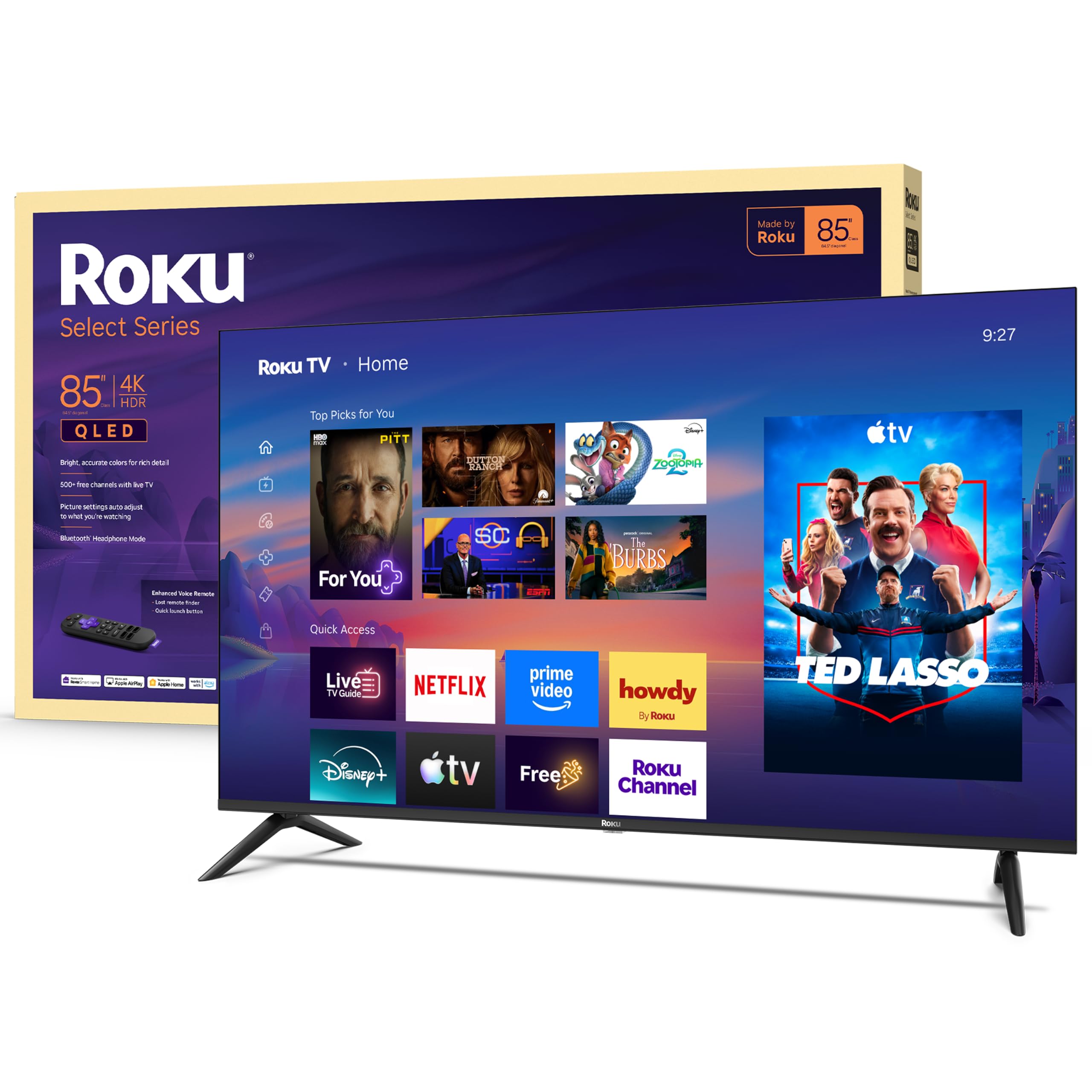 Roku 50-Inch Select Series Smart TV 2026-4K QLED TV - Roku TV
