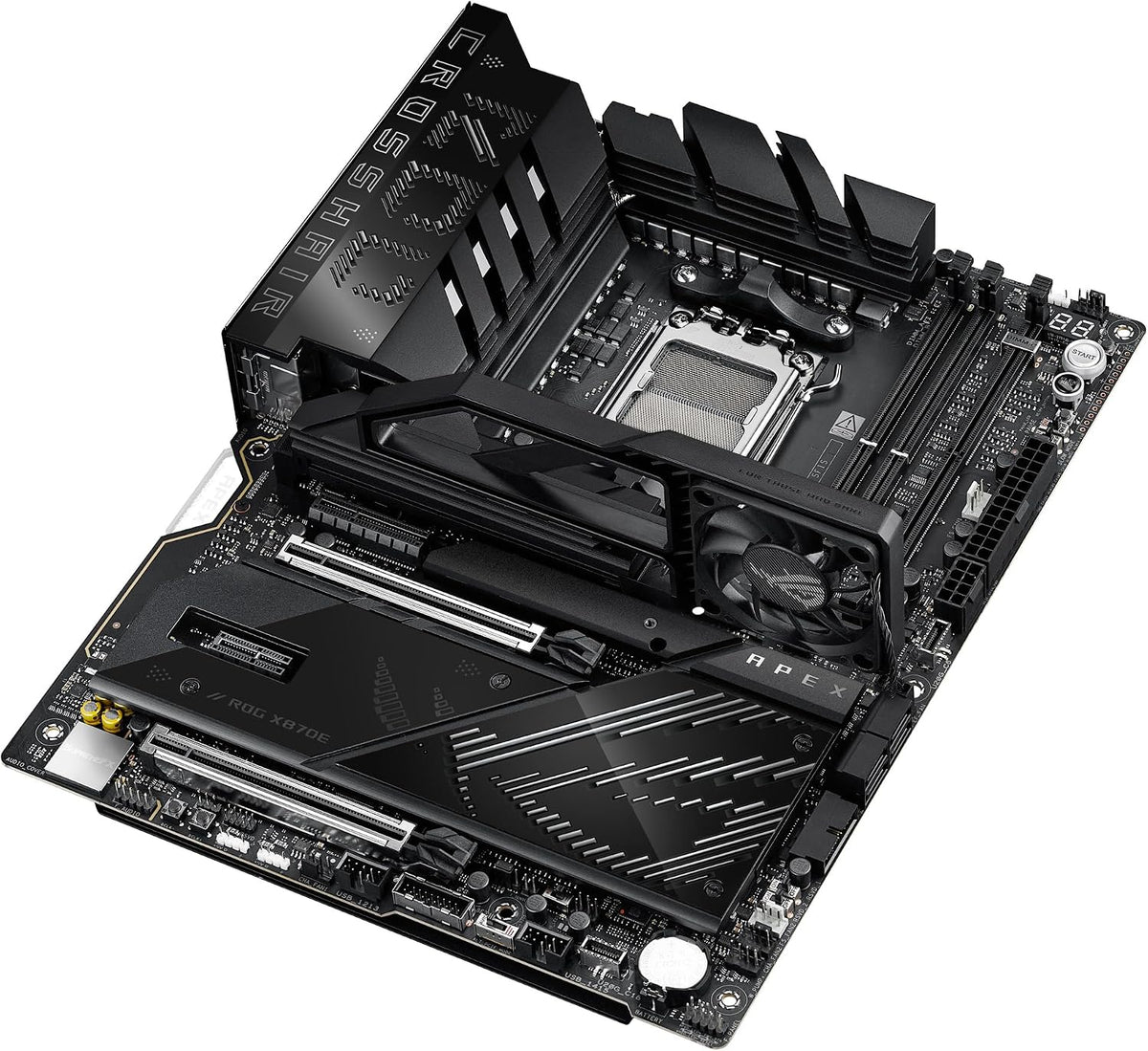 ASUS ROG Strix X870-A Gaming WiFi AMD-moderkort, 16+2 strömförsörjningssteg, DDR5-plats, fyra M.2-platser, PCIe 5.0, nästa generations GPU, WiFi 7, USB 20 Gbps med PD 3.0 upp till 30 W, Aura Sync