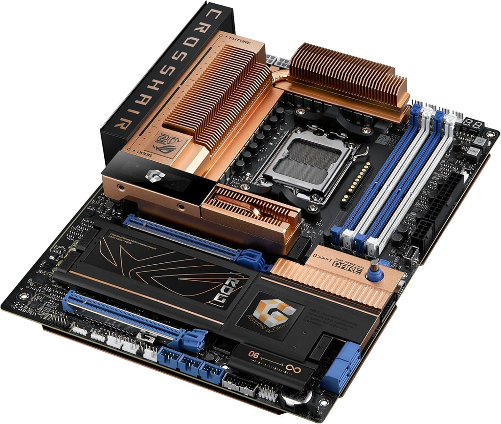 ASUS ROG Strix X870-A Gaming WiFi AMD-moderkort, 16+2 strömförsörjningssteg, DDR5-plats, fyra M.2-platser, PCIe 5.0, nästa generations GPU, WiFi 7, USB 20 Gbps med PD 3.0 upp till 30 W, Aura Sync