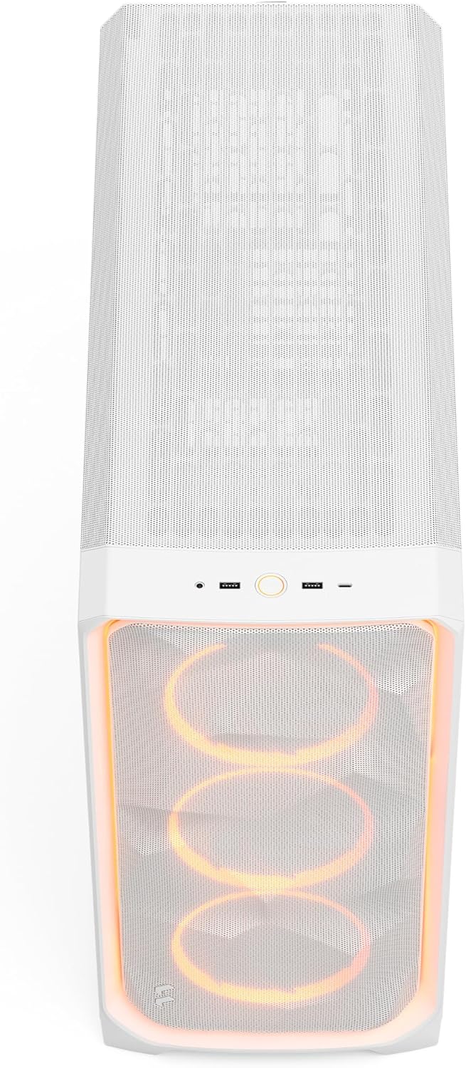 Fractal Design Meshify 3 XL Vit Tempered Glass Klar Toning - Gamingdatorchassi – Meshfront – Tre Momentum 14-fläktar ingår – GPU-stöd upp till 512 mm längd – E-ATX/ATX/mATX-stöd