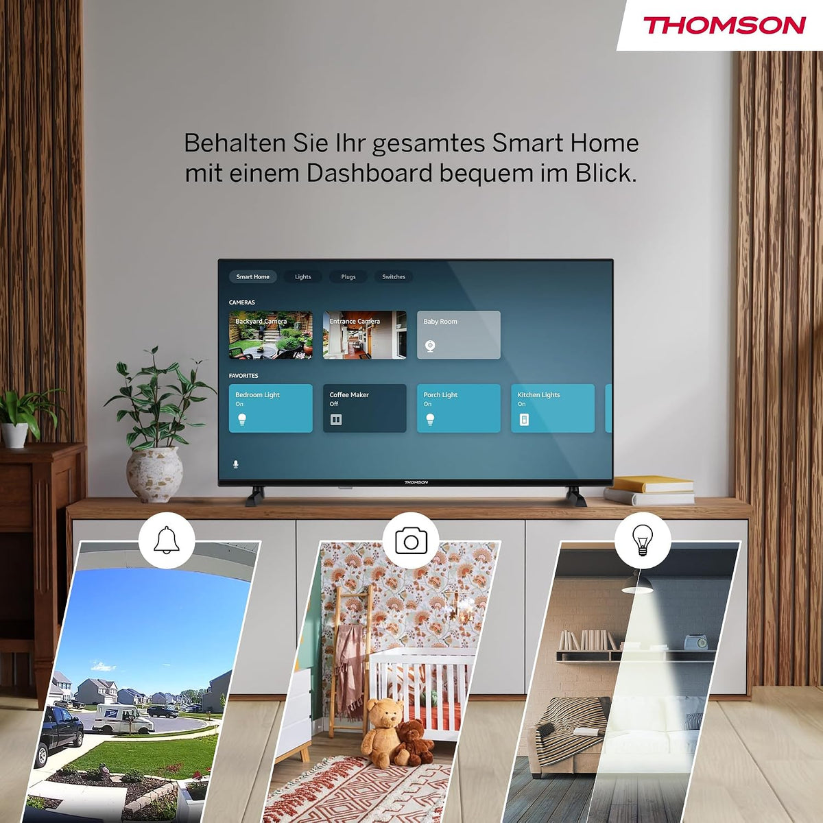 Thomson TV 50 tum (126 cm) 4K UHD Smart Fire TV, Alexa Röststyrning, Trippel tuner (DVB-T/T2/C/S/S2), Dolby Vision, Dolby Atmos, HDR10, HDMI 2.1, WiFi, Bluetooth - 50UF4S35