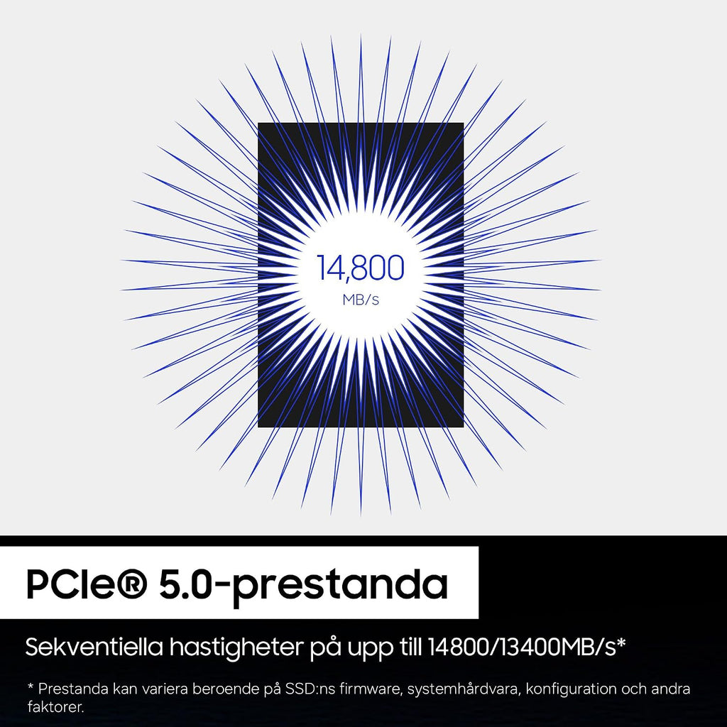 Samsung 9100 PRO Heatsink NVMe M.2 SSD, 1 TB, svart, MZ-VAP1T0CW
