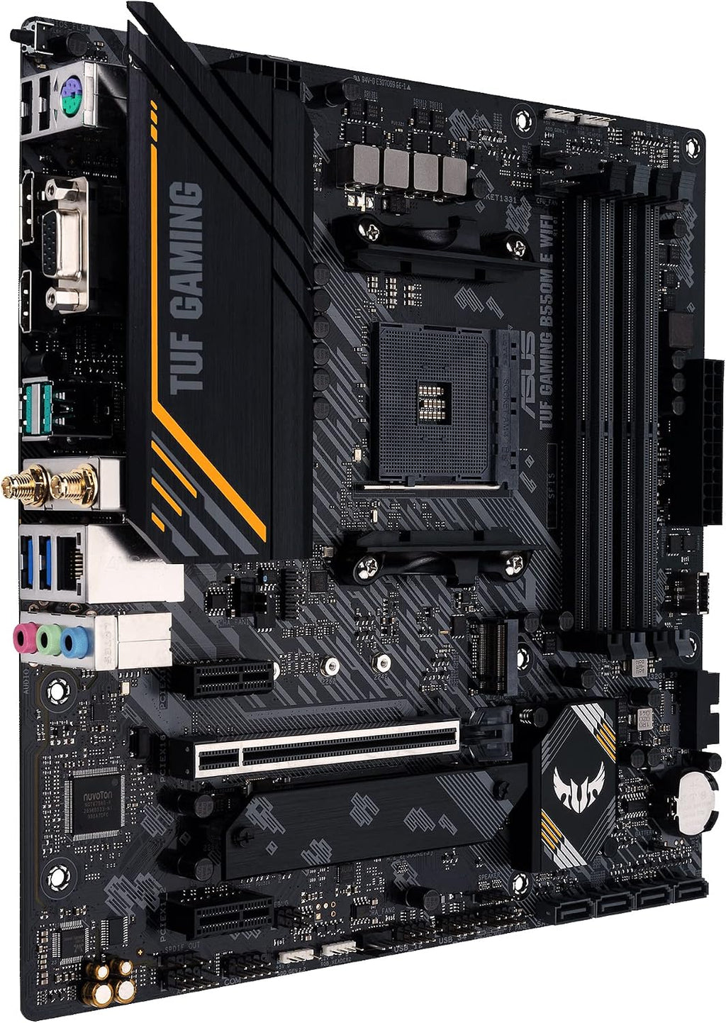 Asus TUF Gaming B450-Plus II moderkortsbas AM4 (ATX, AMD Ryzen, DDR4-minne, M.2, USB 3.1 Gen1+ Gen2, Aura Sync, Ai brusreducerande mikrofon)