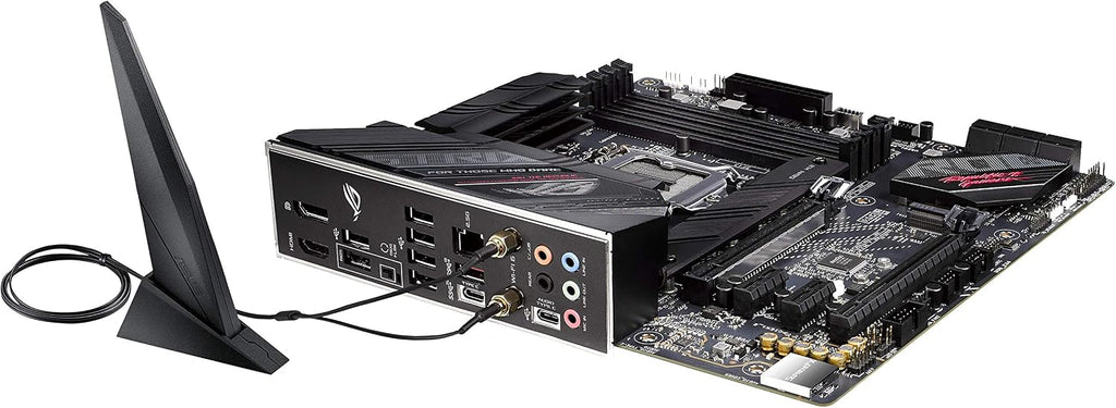 ASUS ROG Strix B760-I Gaming WiFi - Intel B760 LGA 1700 Mini ITX moderkort (DDR5, 8 + 1 DrMOS, PCIe 5.0, 2 x PCIe 4.0 M.2, wifi 6E, 2.5G Ethernet, USB 3.2 Gen 2 x 2 Type-C, Aura Sync RGB)