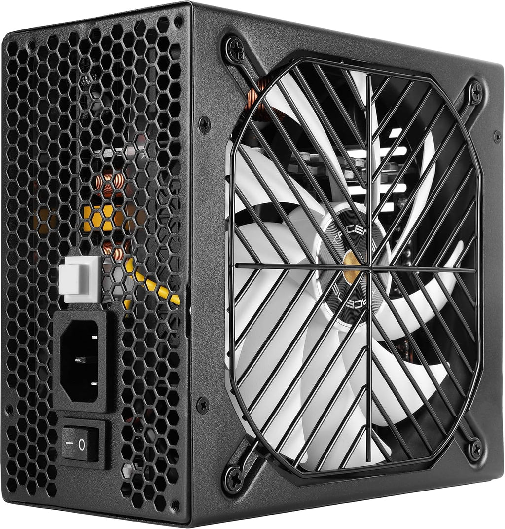 Tacens VALEO V 900M, ATX 3.1 Nätaggregat 900W, 10 Års Garanti, 80Plus Silver, AI2-RPM FDB 140mm Fläkt, Japanska Kondensatorer 105°C, Modulär Kabeldragning, PCIe 5.1 och 12V 2x6, Svart