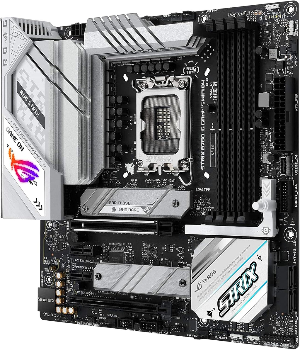 ASUS ROG Strix B760-I Gaming WiFi - Intel B760 LGA 1700 Mini ITX moderkort (DDR5, 8 + 1 DrMOS, PCIe 5.0, 2 x PCIe 4.0 M.2, wifi 6E, 2.5G Ethernet, USB 3.2 Gen 2 x 2 Type-C, Aura Sync RGB)