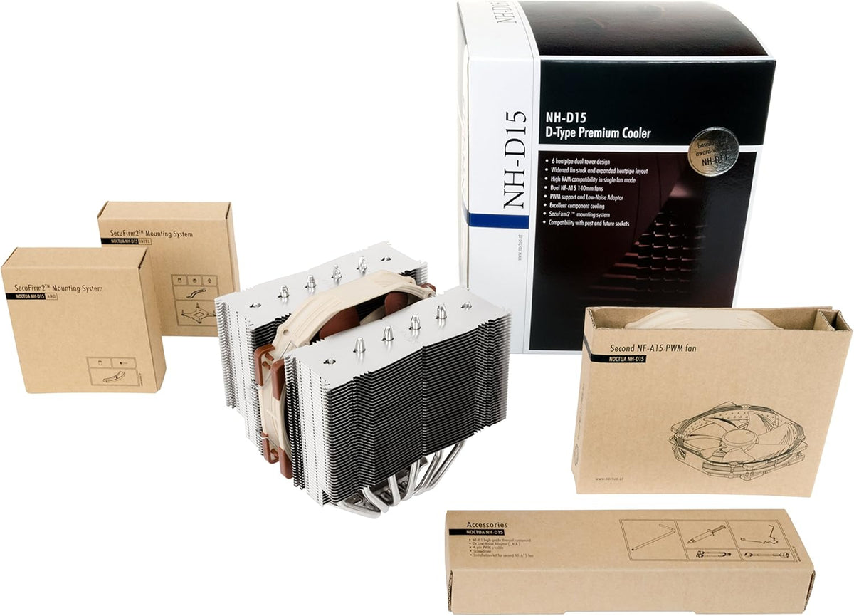 Noctua NH-D15, Tyst Högpresterande CPU-kylare med Dubbla Torn
