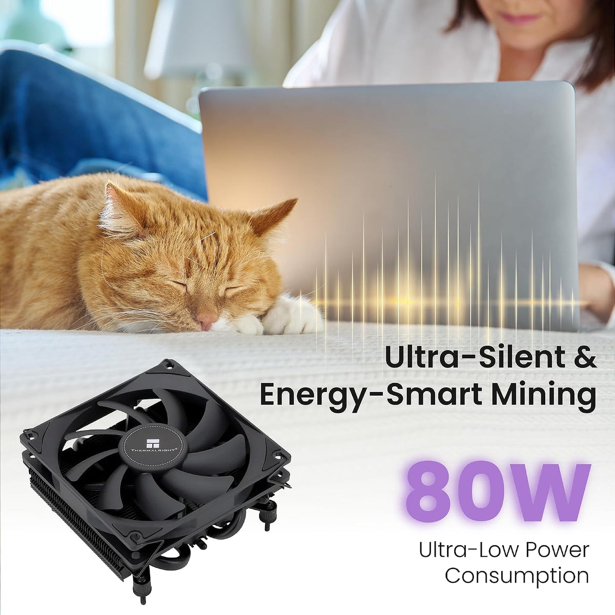 NerdQaxe++ Silent Bitcoin Miner – 4,8 TH/s @ 72 W | 4 × BM1370 chips | låg bruskylning | 2,4 G Wi-Fi & LAN | AxeOS Open-SSource | inkl. strömförsörjning och metallstativ