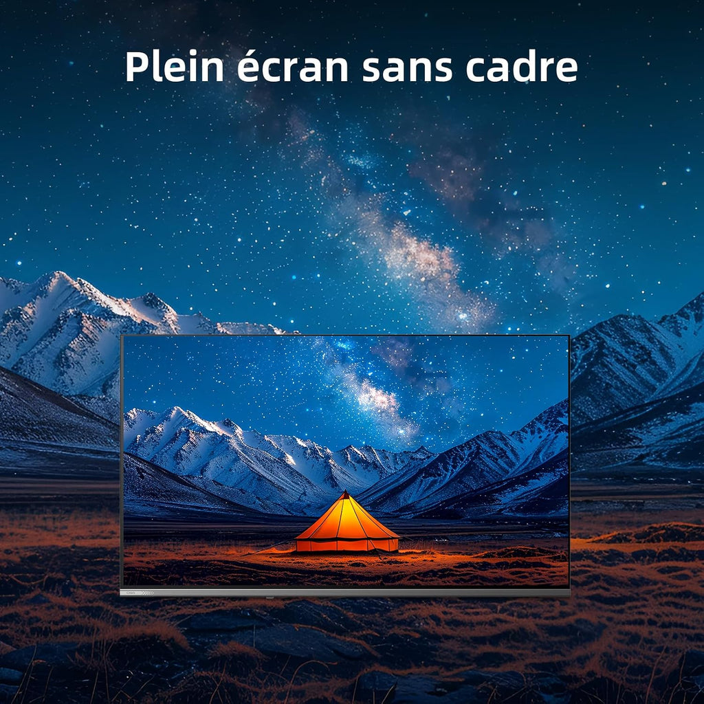 Google QLED 4K UHD CHiQ 50QA10 50" HDR10, VRR och ALLM ultratunn ramlös Dolby Audio Wi-FI dubbelband