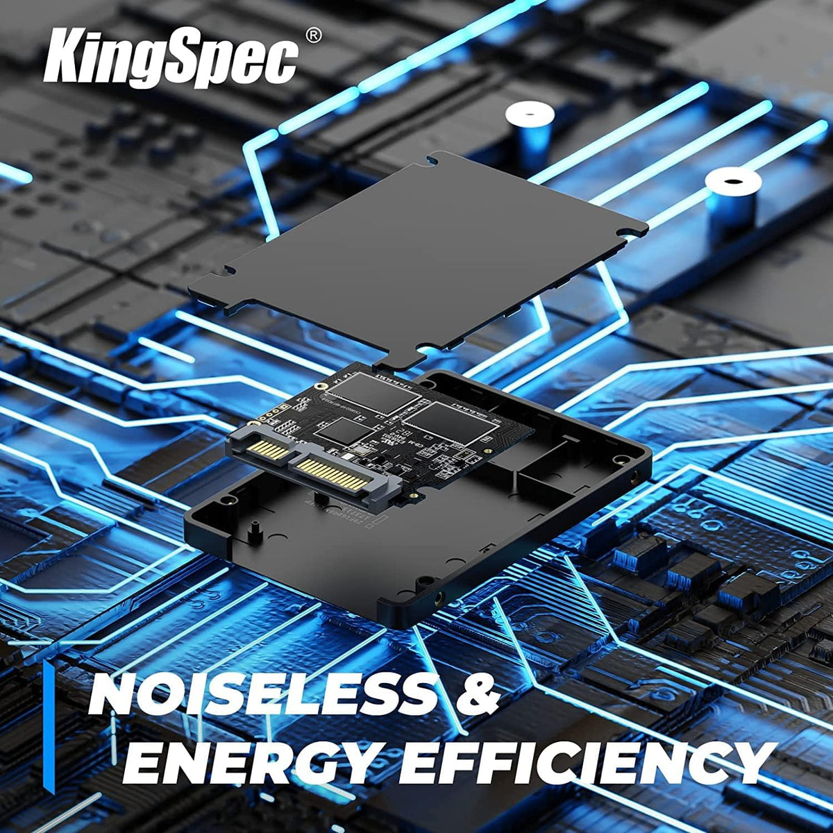 KingSpec 256GB 2,5" SATA SSD Hårddisk Intern SATA 3 Intern SSD 3D NAND Flash, kompatibel med stationär dator/bärbar dator