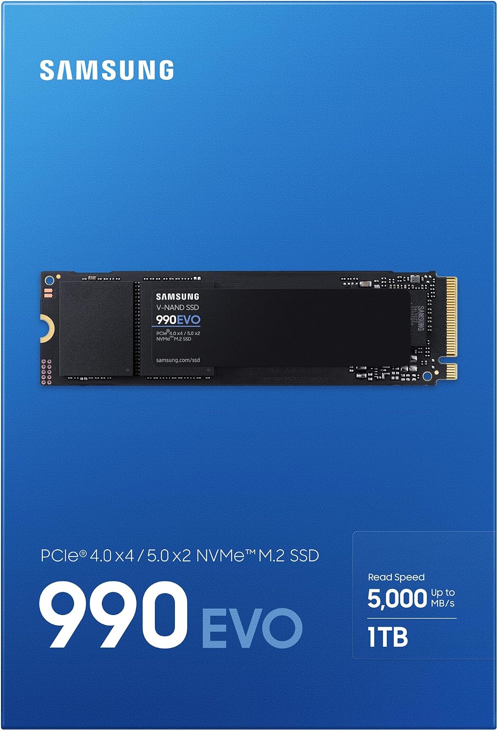 Samsung 990 PRO Heatsink NVMe M.2 SSD, 2 TB, MZ-V9P2T0CW