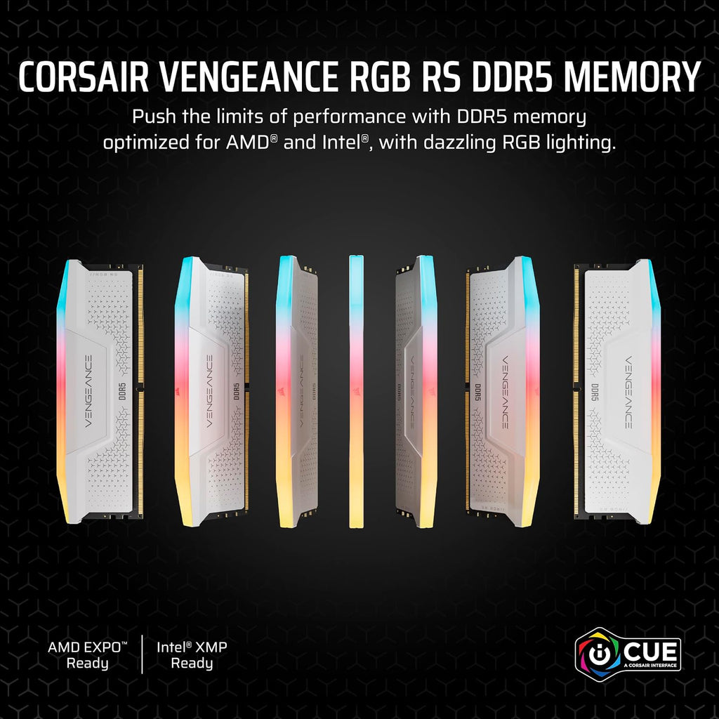 CORSAIR VENGEANCE RGB RS DDR5 64GB (2x32GB) Upp Till 6000MHz AMD INTEL RAM