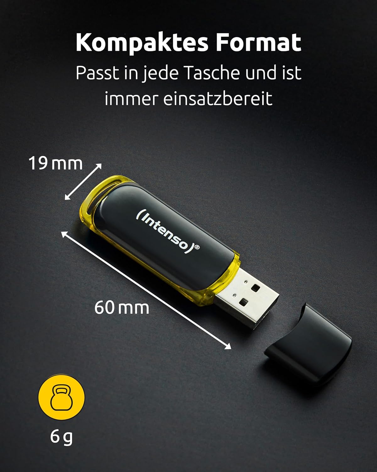Intenso Business Line - Flash Drive 16 GB - USB 2.0, Black/Red