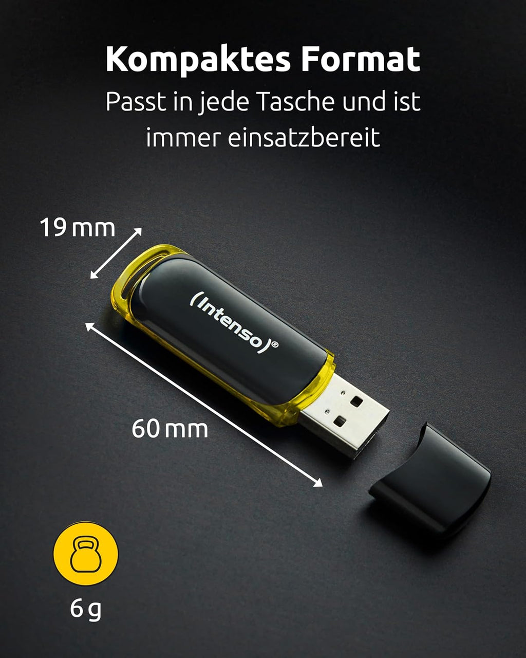 Intenso Business Line - Flash Drive 16 GB - USB 2.0, Black/Red