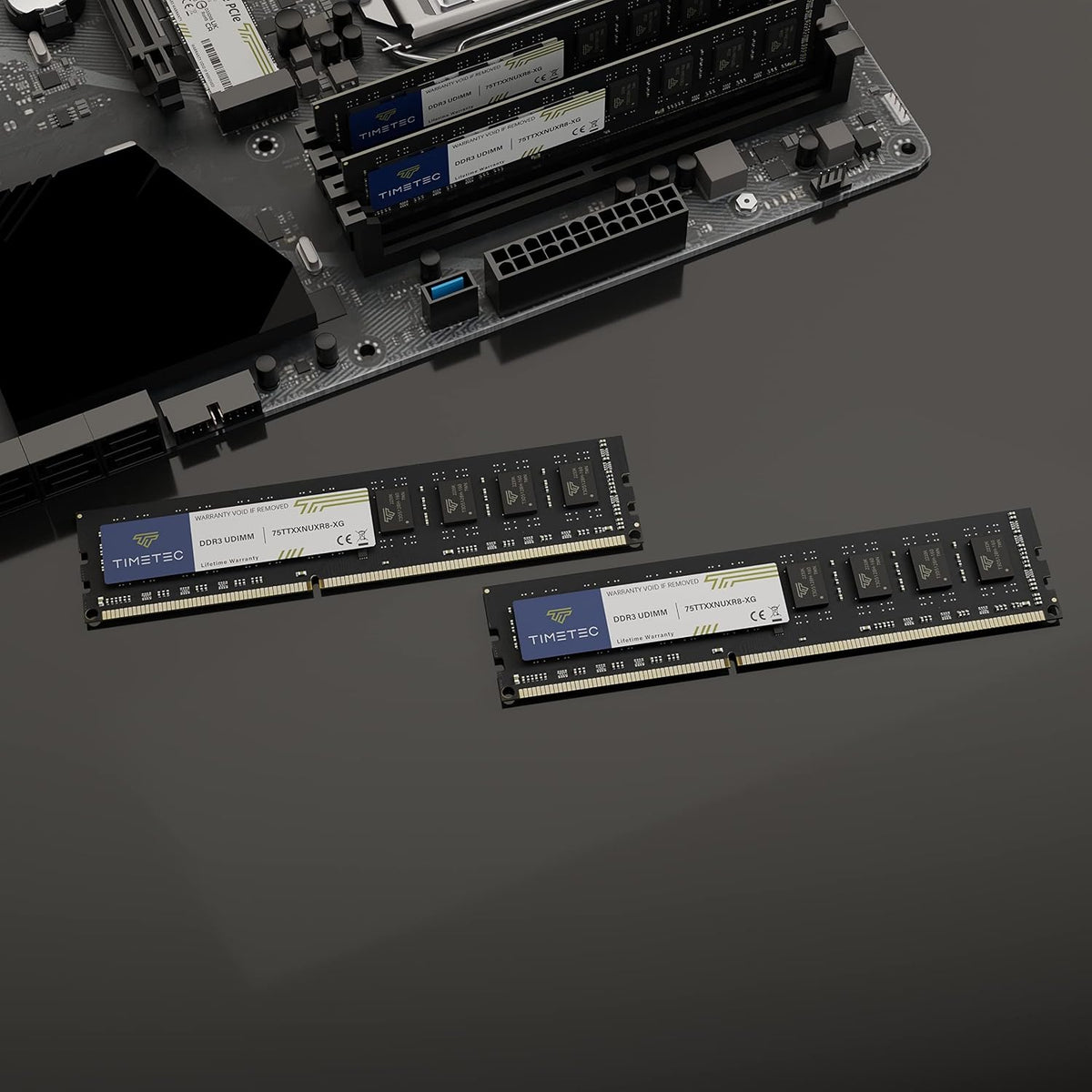 Timetec 16GB (2x8GB) DDR3L / DDR3 1600MHz PC3L-12800 / PC3-12800 Ingen ECC Obuffrad 1,35V / 1,5V CL11 2Rx8 Dual Rank 240 Pin UDIMM Stationär dator RAM-minne (SDRAM) uppgraderingsmodul