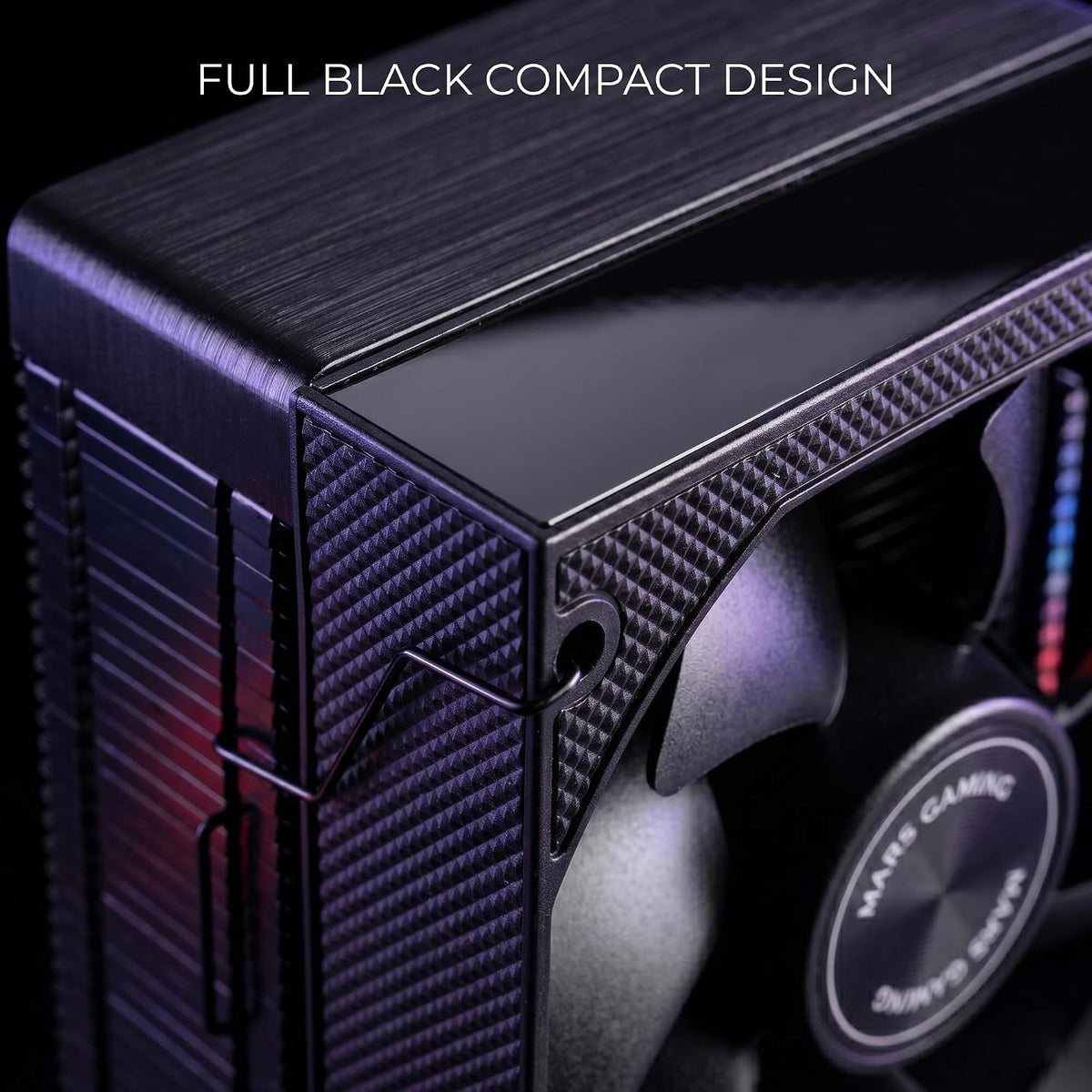 Mars Gaming MCPU-XPRO, CPU-Kylare 190W TDP, 3x HCT Heatpipes, Aluminiumkylfläns, 90mm FDB PWM-Fläkt, Kompakt Full Svart Design, Kompatibel med Intel och AMD-Socklar, Svart