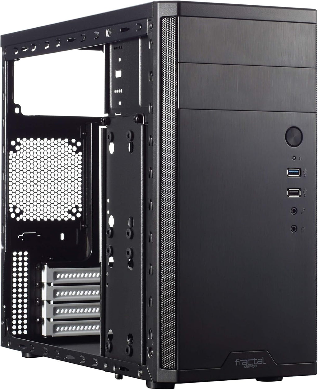 Fractal Design Core 1100 - mATX - 1x 120mm Silent Fläkt ingår - Borstad Aluminium - Svart