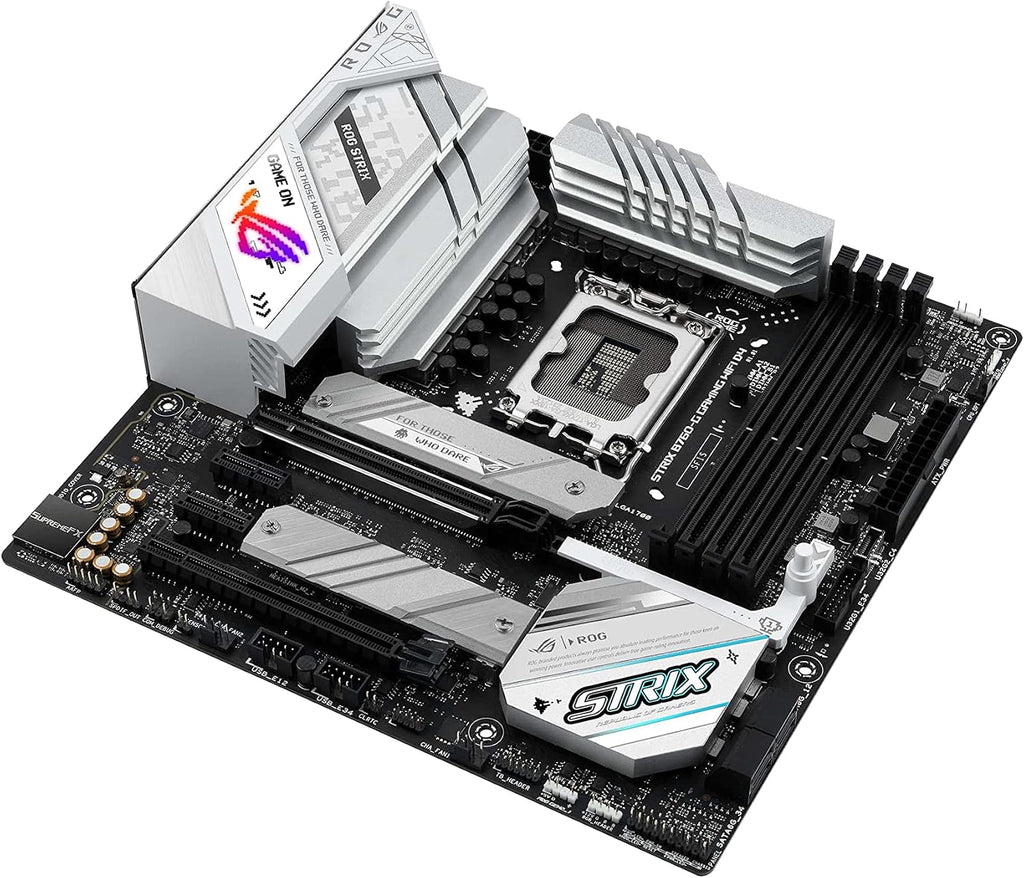 ASUS ROG Strix B760-I Gaming WiFi - Intel B760 LGA 1700 Mini ITX moderkort (DDR5, 8 + 1 DrMOS, PCIe 5.0, 2 x PCIe 4.0 M.2, wifi 6E, 2.5G Ethernet, USB 3.2 Gen 2 x 2 Type-C, Aura Sync RGB)